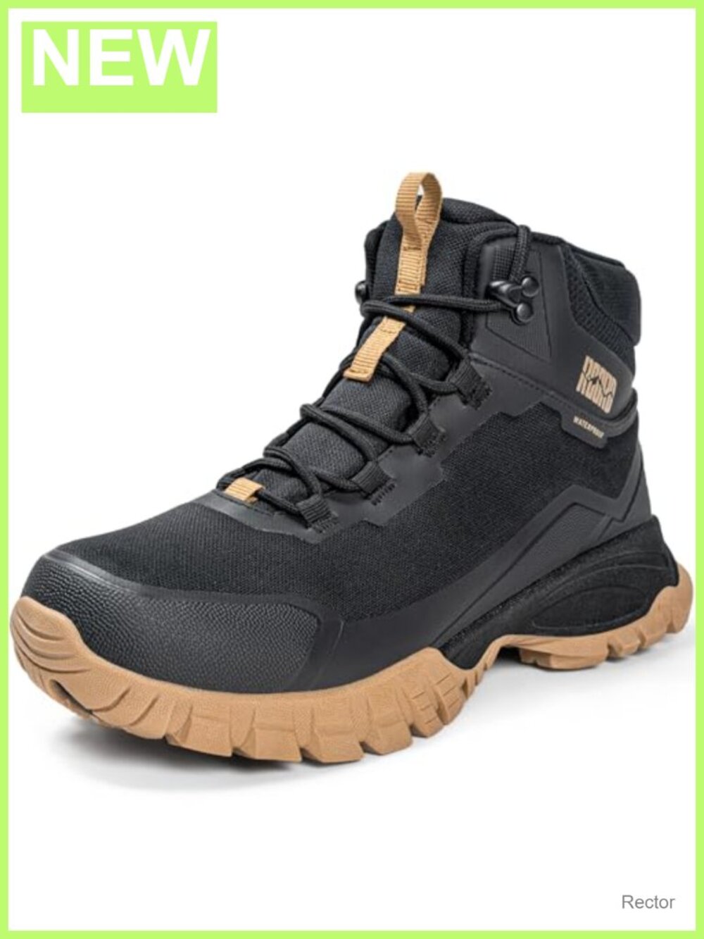Women's Waterproof Hiking Boots, Cushioned Ankle Support, Anti-Slip Traction